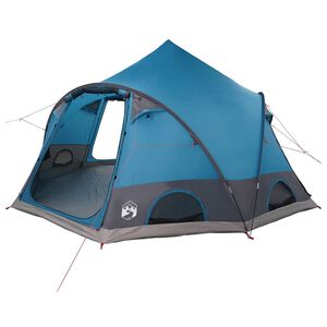 vidaXL Dome Tent 4-Person 4-Person Blue 185T Polyester with PU Coating