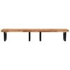 vidaXL Basin Shelf Wall Mounted Steel and Solid Wood Acacia