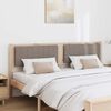 vidaXL Upholstered Headboard Brown 180 cm Solid Pine Wood