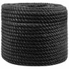 vidaXL Jute Rope 10 mm Black 100% Tossa jute