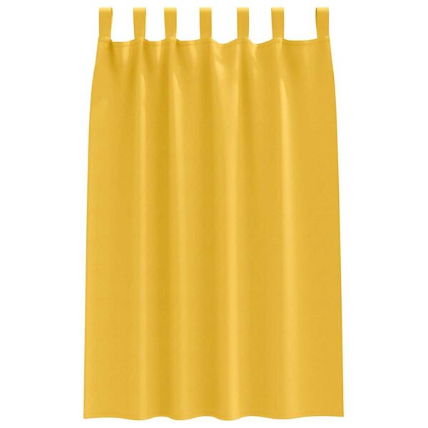 vidaXL Blackout Curtains with Rings 2 pcs Mustard Yellow 175 x 140 cm
