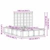 vidaXL Bed Frame Wax Brown 140 x 200 cm Solid Pine Wood