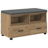 vidaXL Hall Bench Artisan Oak 80 x 38 x 46 cm