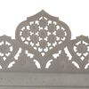 vidaXL Hand carved 4-Panel Room Divider Grey 160x165 cm Solid Mango Wood