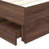 vidaXL Bed Frame with Drawer Brown Oak 90 x 200 cm Engineer Wood