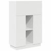 vidaXL Desk with Shelf White 71.5 x 31.5 x 106.5 cm Engineered Wood