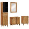 vidaXL 4 Piece Bathroom Furniture Set Solid Wood Mango