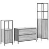 vidaXL Bathroom Furniture Set 3 pcs Grey Sonoma Engineered Wood