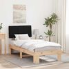 vidaXL Bed Frame with Upholstered Headboard Black 90 x 200 cm