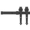 vidaXL Sliding Door Hardware Kit 213.5 cm Steel Black