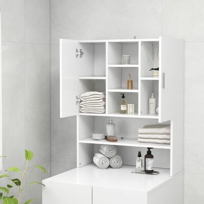 vidaXL Washing Machine Cabinet White 70.5x25.5x90 cm