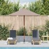 vidaXL Garden Parasol with Wooden Pole 150x200 cm Taupe