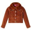 vidaXL Kids' Jacket Corduroy Cognac 92
