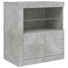 vidaXL Sideboard with LED Lights Concrete Grey 181.5x37x67 cm