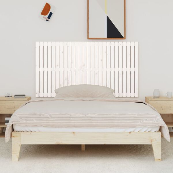 vidaXL Wall Headboard White 166x3x90 cm Solid Wood Pine