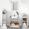 vidaXL Bathroom Furniture Set 4 pcs Antique White Solid Pine Wood