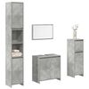 vidaXL 4 Piece Bathroom Furniture Set Concrete Grey Engineered Wood