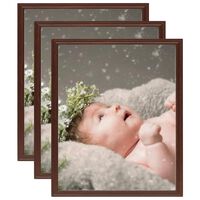 vidaXL Photo Frames Collage 3 pcs for Table Dark Red 21x29.7 cm