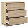 vidaXL Bedside Cabinet Sonoma Oak 71 x 34.5 x 75 cm Engineered wood