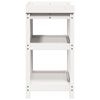 vidaXL Potting Table with Shelves White 82.5x45x86.5 cm Solid Wood Pine