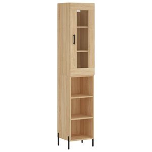 vidaXL Highboard Sonoma Oak 34.5x34x180 cm Engineered Wood