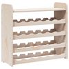 vidaXL Wine Rack with Top Board 67.5x25x60 cm Solid Wood Pine