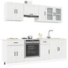 vidaXL 8 Piece Kitchen Cabinet Set Lucca High Gloss White Engineered Wood