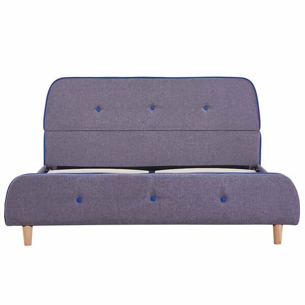 vidaXL Bed Frame without Mattress Light Grey Fabric 135x190 cm Double
