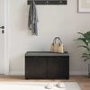 vidaXL Hall Bench with Cushion with Storage Black Oak 80 x 46 x 46 cm
