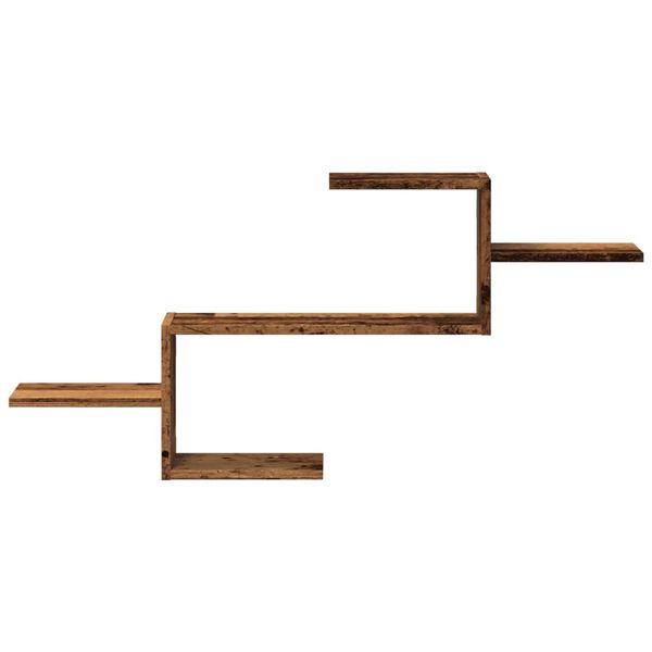 vidaXL Wall Shelf Old Wood 104x15x49 cm Engineered Wood