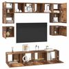 vidaXL TV Cabinet Set Wall-mounted 8 pcs Old Wood Engineered Wood