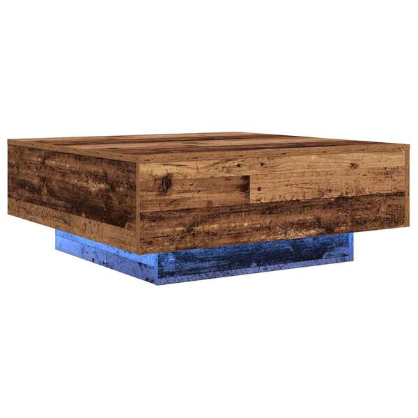 vidaXL Coffee Table Old Wood and Blue 80 x 80 x 31 cm Engineered Wood