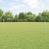 vidaXL Fence with Post Silver 0.8 x 25 m Steel