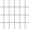 vidaXL Fence with Post Green 0.4 x 10 m Steel and PVC