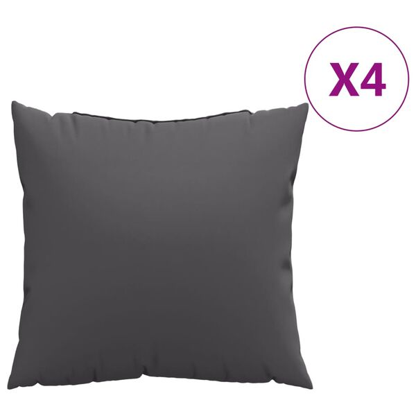 vidaXL Sofa Cushions 4 pcs Anthracite 60x60 cm Fabric