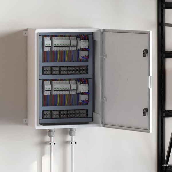 vidaXL Control Cabinet Grey 57 x 24.5 x 70 cm ABS Plastic