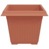 vidaXL Square Flower Pot 24 pcs Brick Red 43 x 43 x 33.5 cm Plastic
