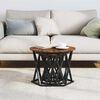 vidaXL Nesting Side Table 3 pcs Smoked Oak Engineered Wood and Steel