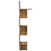 vidaXL Wall Corner Shelf Old Wood 32x32x127,5 cm Engineered Wood