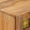 vidaXL Highboard with Door Natural 60 x 33.5 x 100 cm Solid Mango Wood