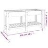 vidaXL Garden Raised Bed with Shelf Grey 150x50x75 cm WPC