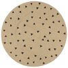 vidaXL Handmade Rug Jute with Triangle Print 90 cm