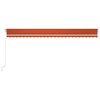 vidaXL Manual Retractable Awning 600x350 cm Orange and Brown