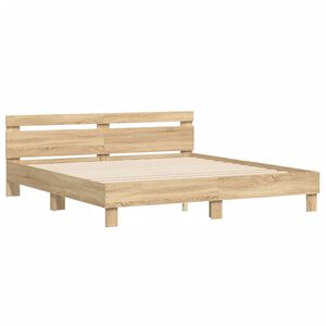 vidaXL Bed Frame without Mattress Sonoma Oak 160x200 cm