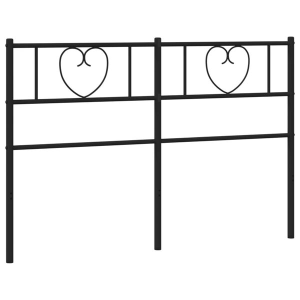 vidaXL Metal Headboard Black 120 cm