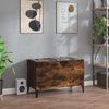 vidaXL Record Cabinet Smoked Oak 74.5x38x48 cm Engineered Wood