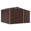 vidaXL Garden Shed Brown 277x279x179 cm Galvanised Steel