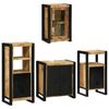 vidaXL Bathroom Furniture Set with Shelf 4 pcs Brown Solid Mango Wood