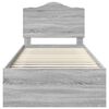 vidaXL Bed Frame Grey Sonoma 90 x 190 cm Solid Pine Wood