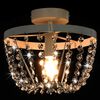 vidaXL Ceiling Lamp with Crystal Beads White Round E14